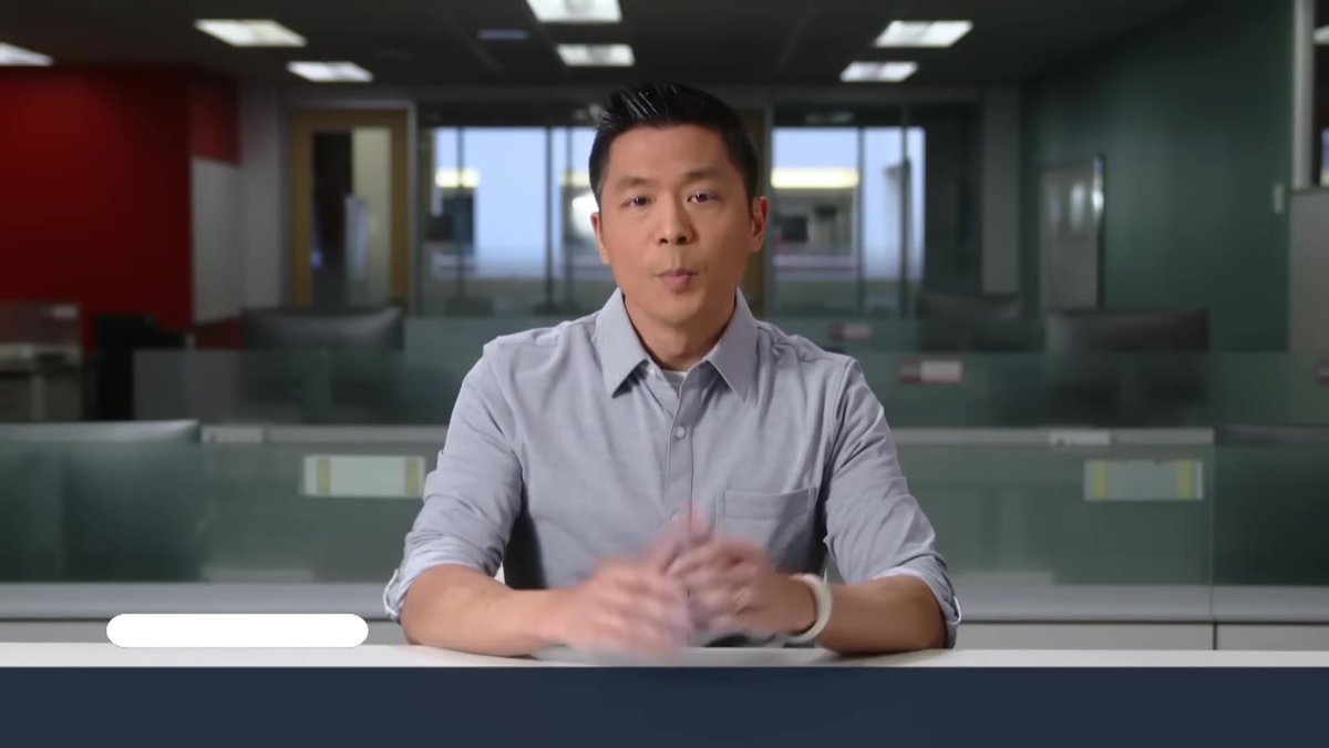 This CBC anchor kept it cool in a light gray shirt while walking viewers through the Bank of Canada’s worst-case tariff scenario—proving steady style pairs well with steady reporting.